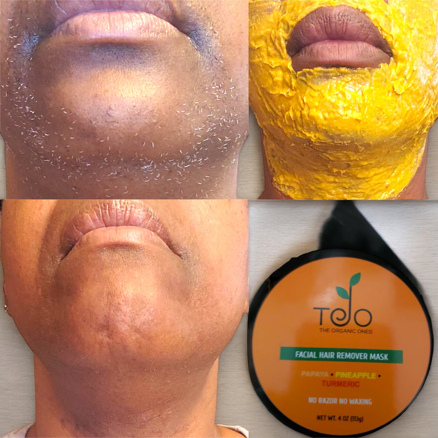 Face Mask Hair Removal (papaya, pineapple, turmeric)